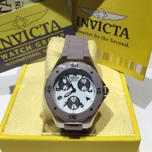 NWT Invicta Multi-Function Grey Silicone Watch